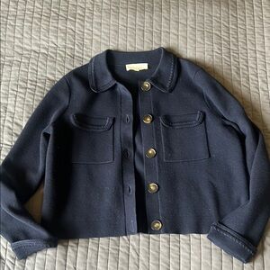 Navy Button-Up Cardigan Betty  by Sezane